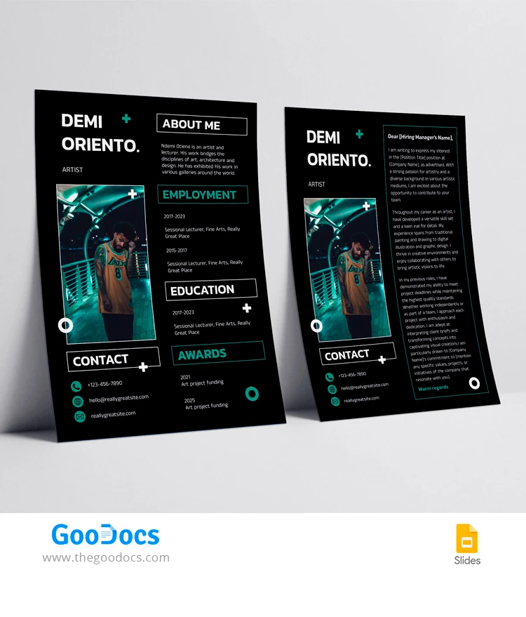 CV Artista Moderno - free Google Docs Template - 10068401