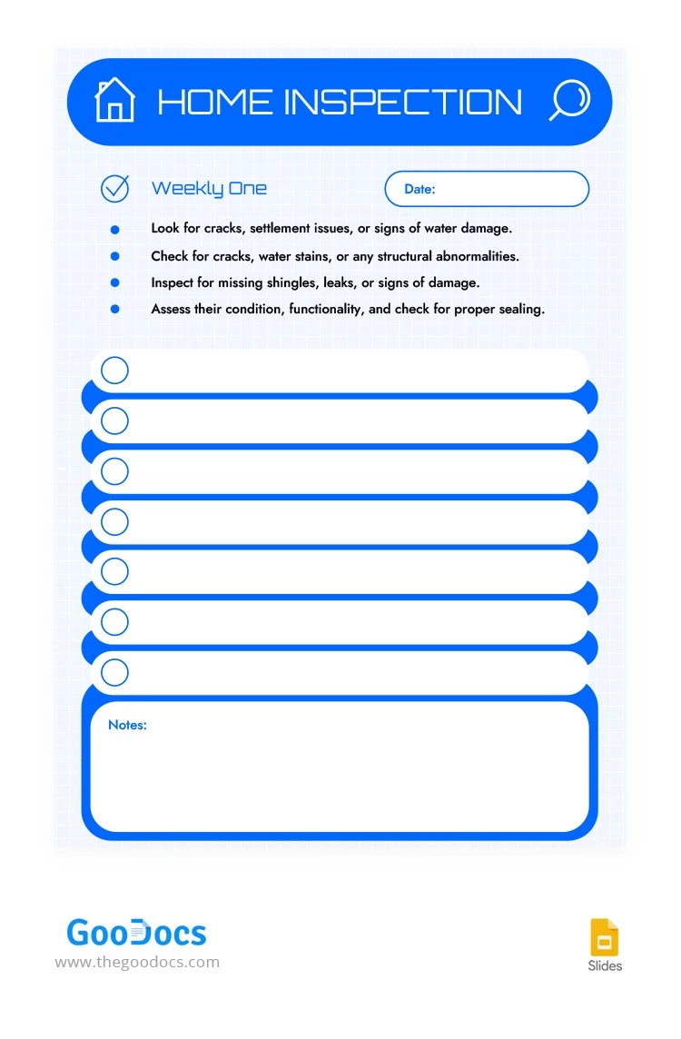 Modern Blue inspection Checklist - free Google Docs Template - 10065943