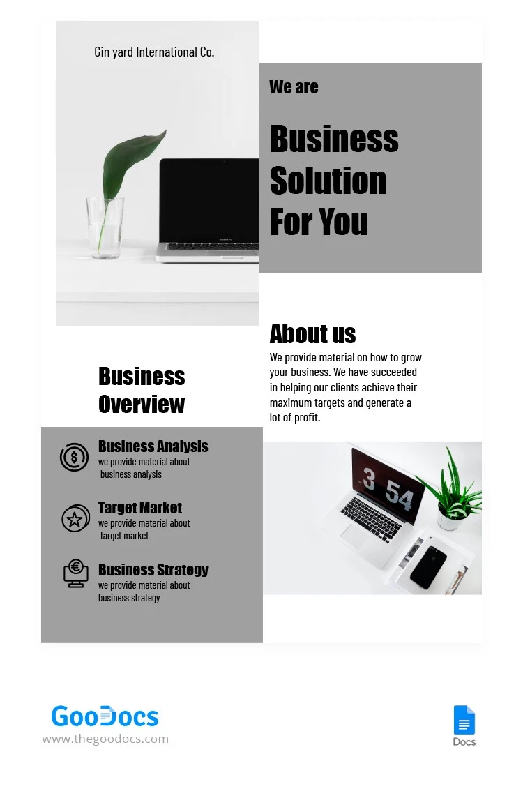 Modern Business Flyer - free Google Docs Template - 10064299