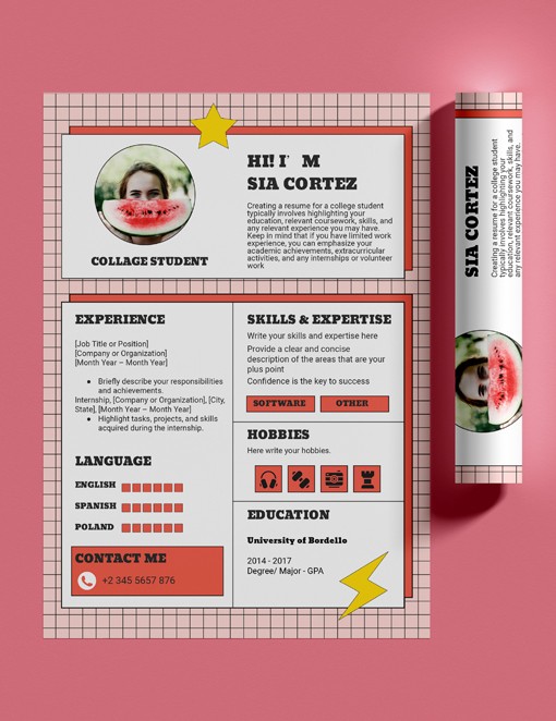 Free Modern College Student Resume Template in Google Docs and ...