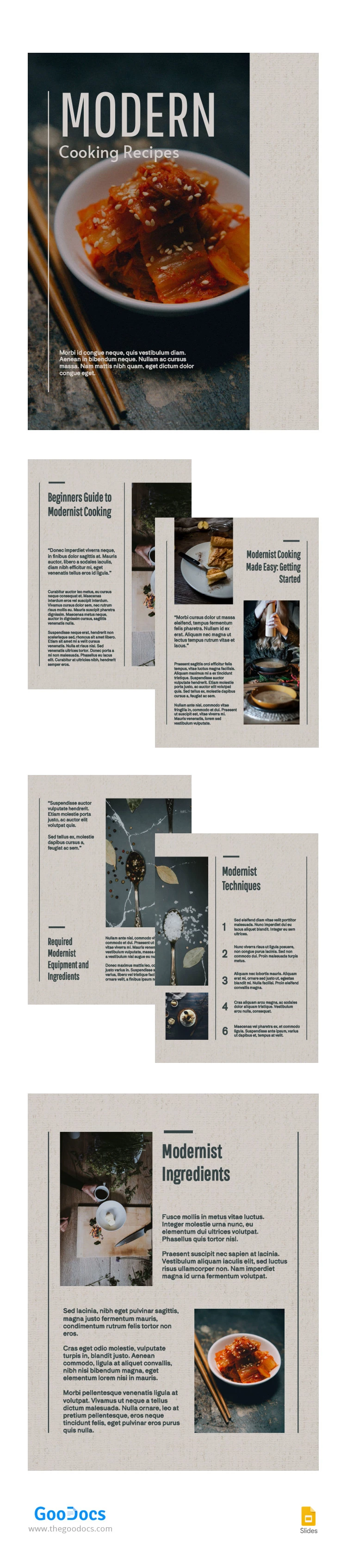 Revista de Recetas de Cocina Moderna - free Google Docs Template - 10065325