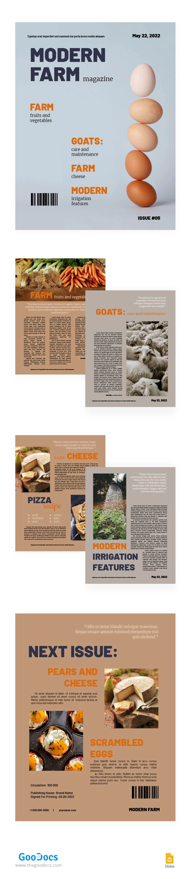 Modern Farm Magazine - free Google Docs Template - 10063263