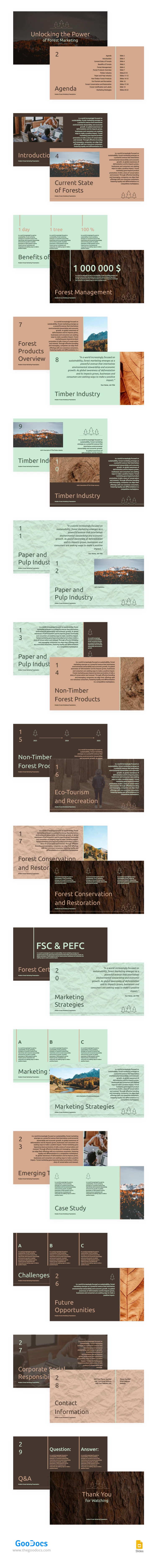 Marketing Florestal Moderno - free Google Docs Template - 10067032