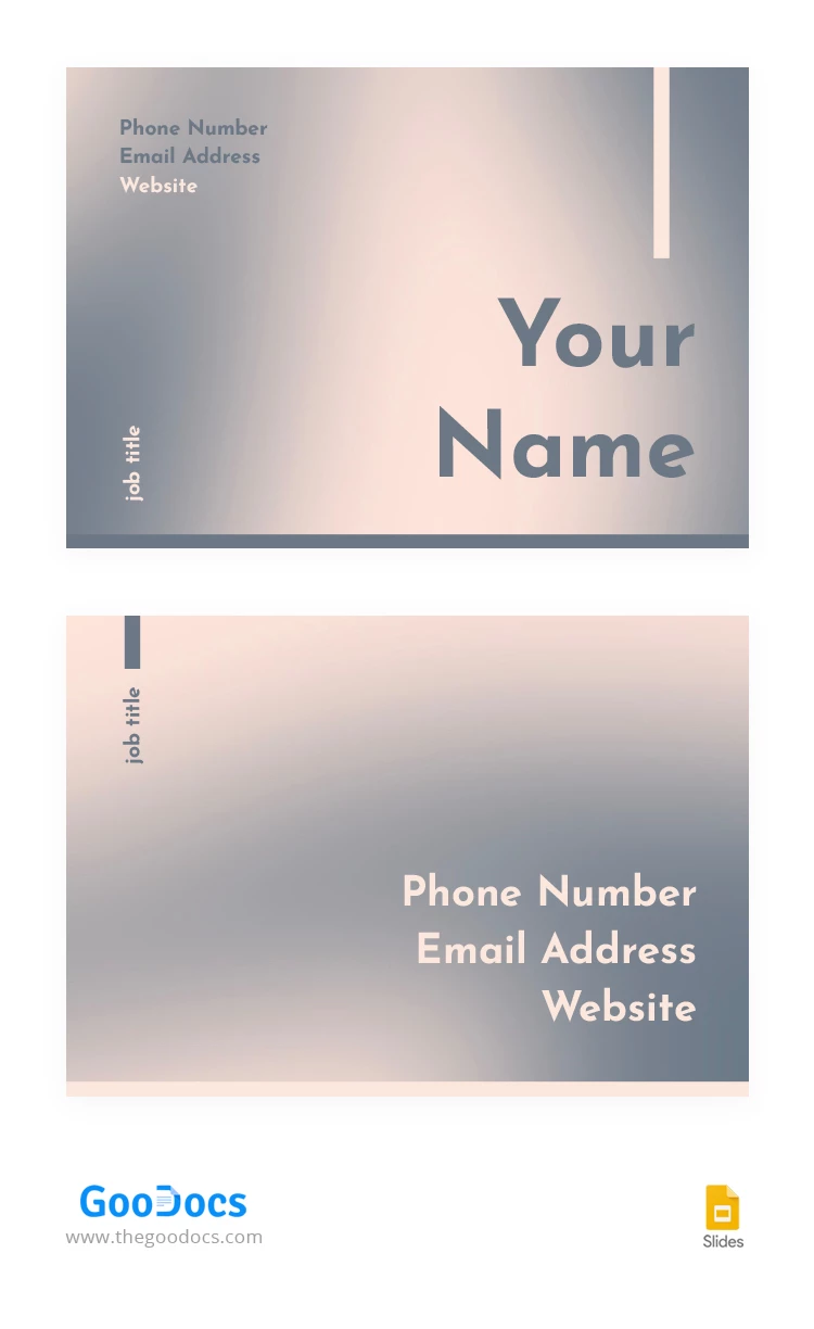 Modern Laconic Business Card - free Google Docs Template - 10066872