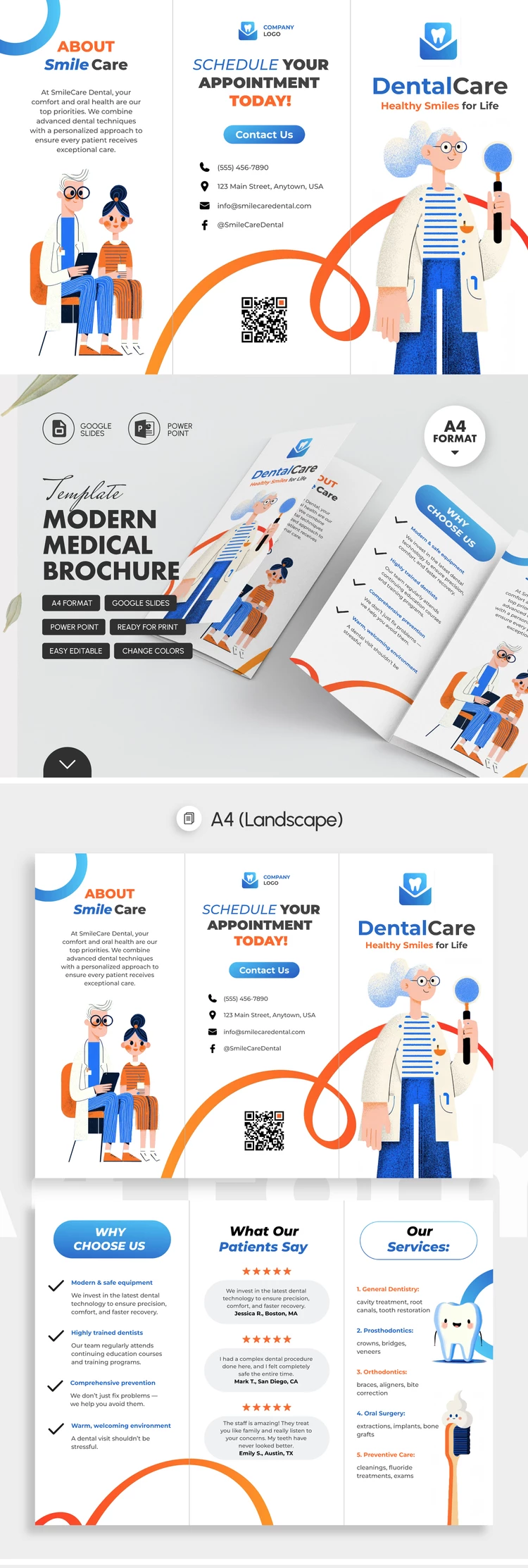 Modern Medical Brochure - free Google Docs Template - 10071636
