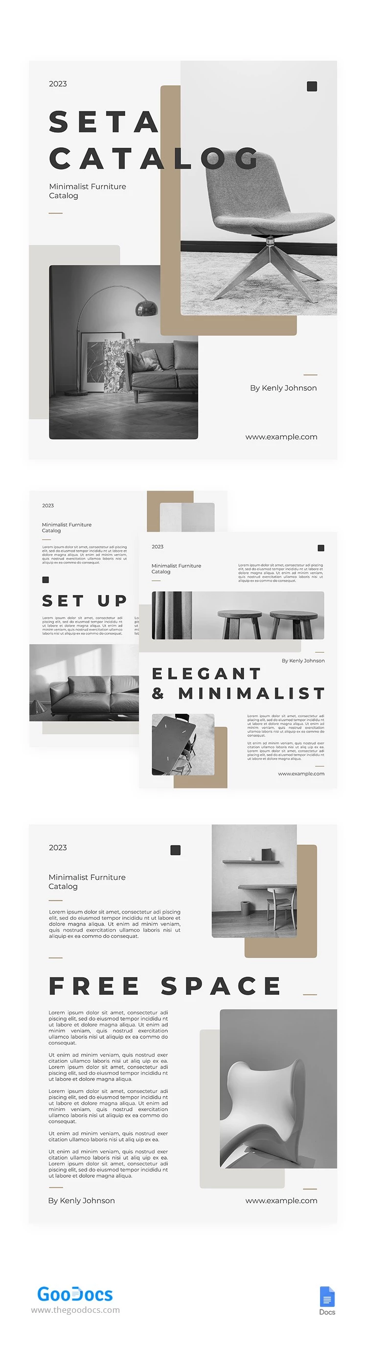 Catálogo de muebles modernos minimalistas - free Google Docs Template - 10065707