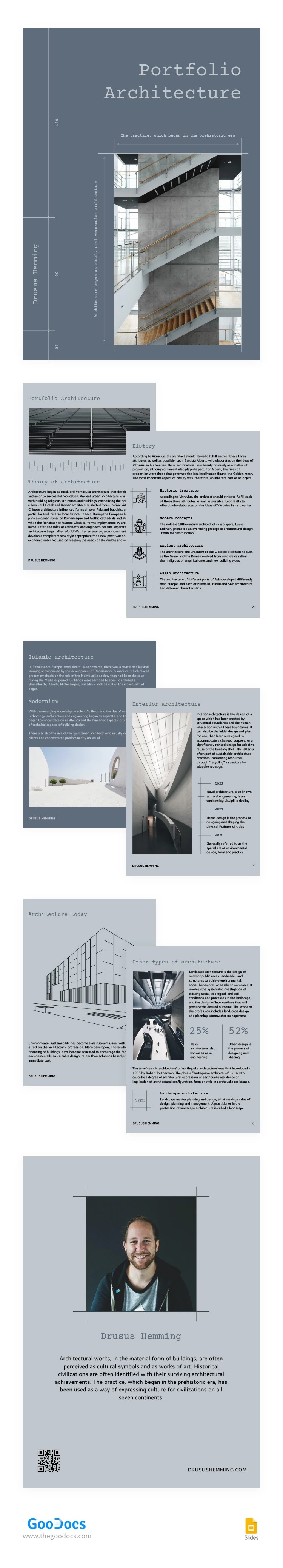 Moderne Portfolio-Architektur - free Google Docs Template - 10064367