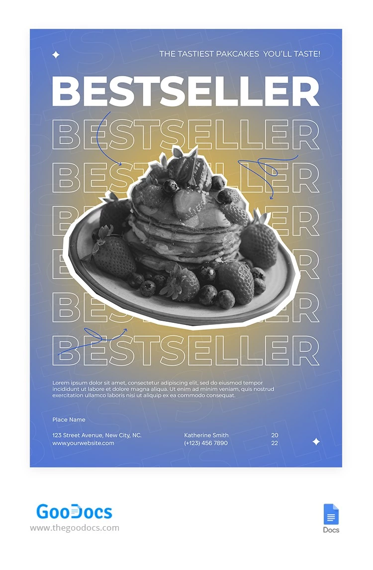 Póster de Restaurante Moderno. - free Google Docs Template - 10065180