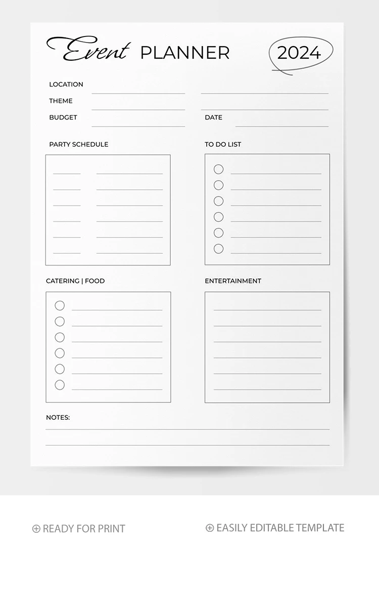 Universeller Eventplaner - free Google Docs Template - 10068850