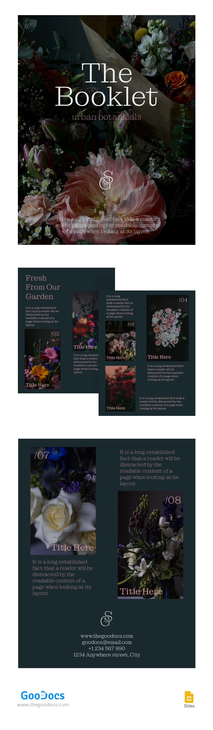Moderne städtische botanische Broschüre - free Google Docs Template - 10064557