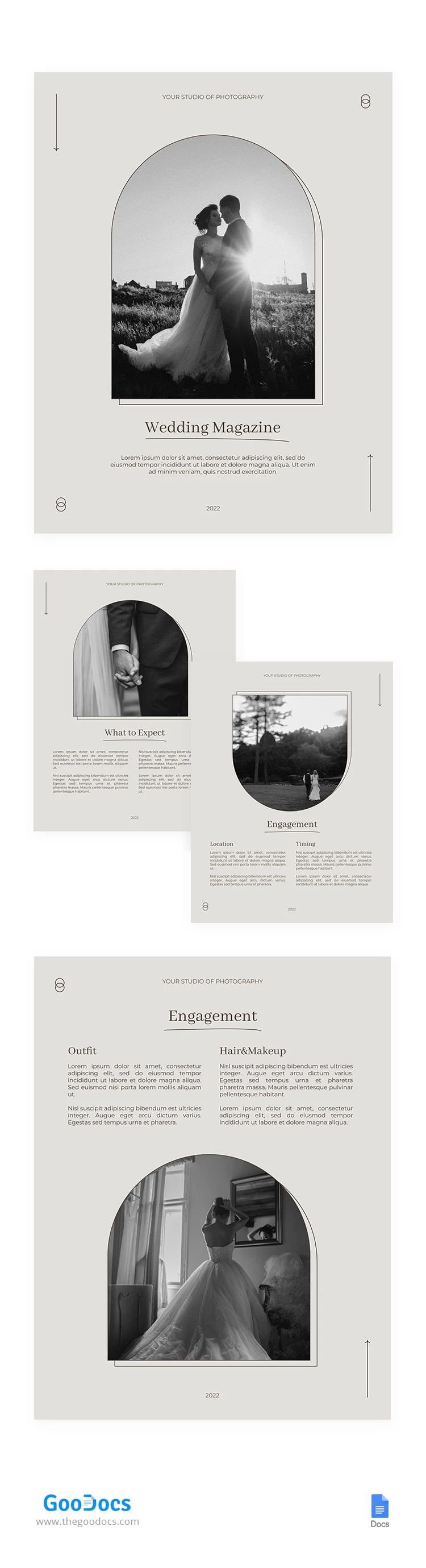 Modern Wedding Magazine - free Google Docs Template - 10064823