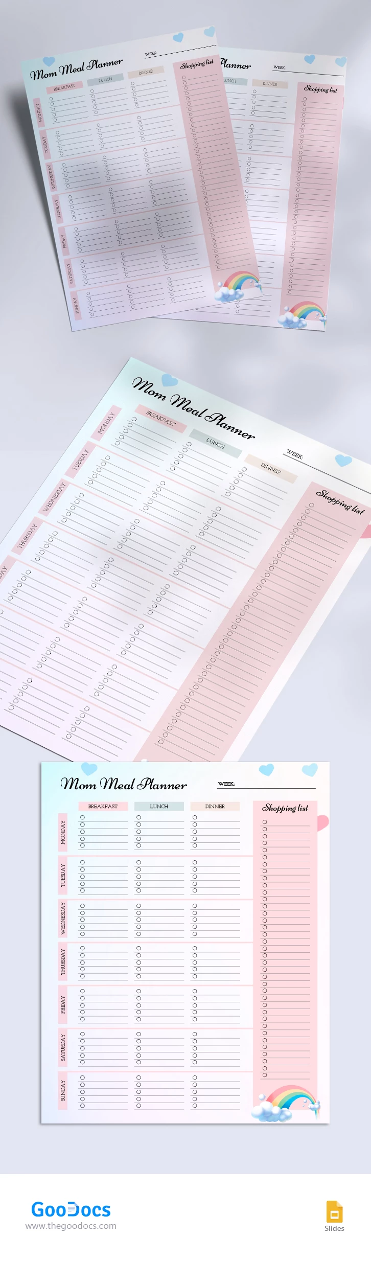 Mom Meal Planner - free Google Docs Template - 10067731