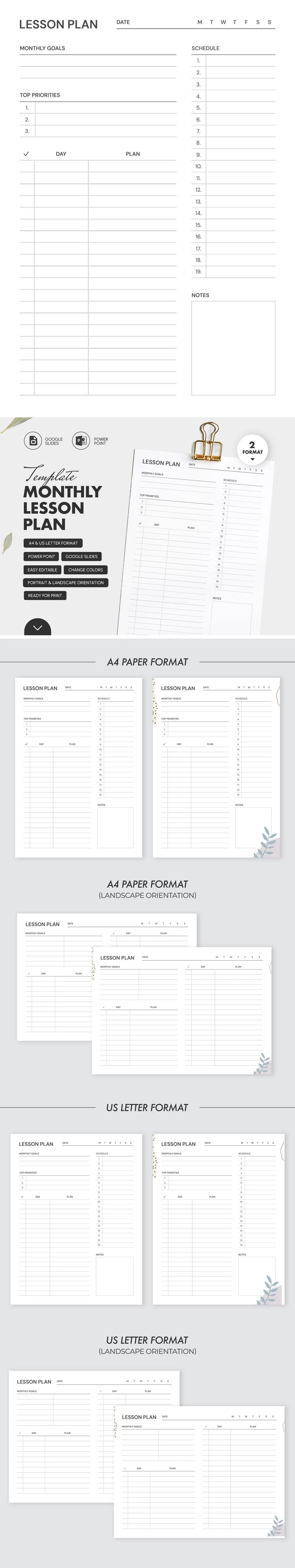 Plan de leçon mensuel - free Google Docs Template - 10069691