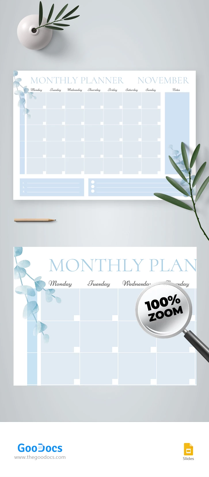 Monthly Planner - free Google Docs Template - 10067196