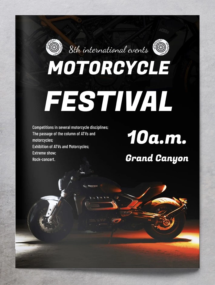 Motorrad-Flyer - free Google Docs Template - 10061866