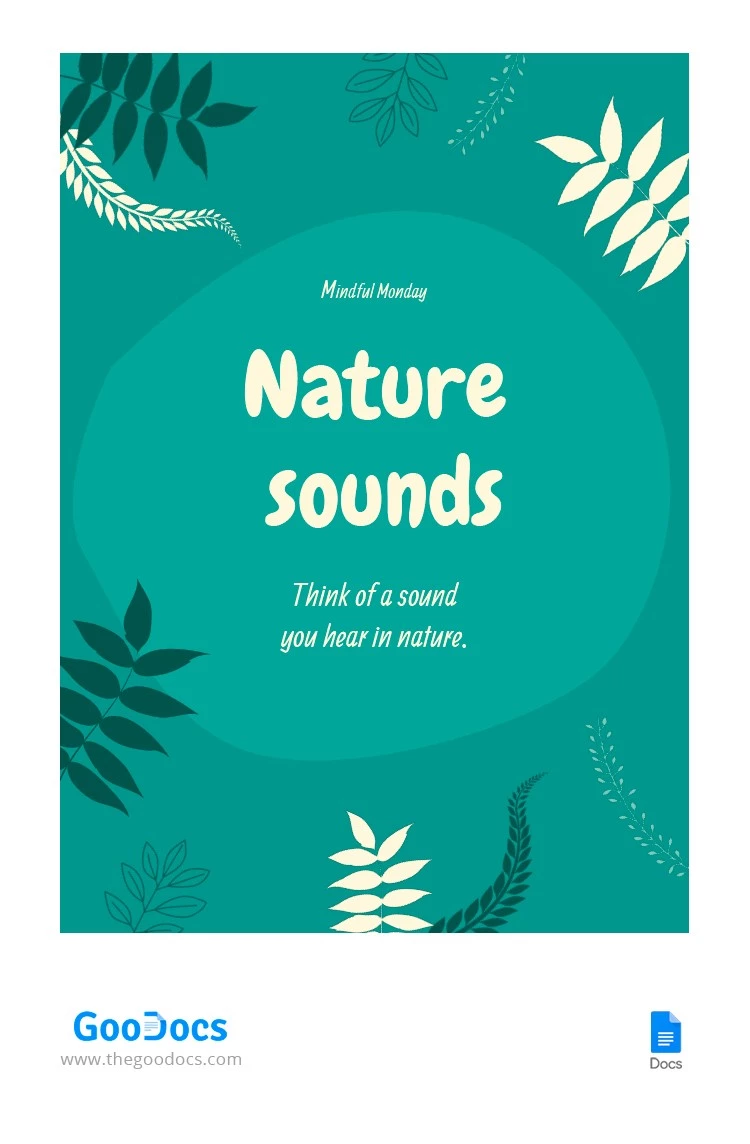 Anúncios da Sala de Aula da Natureza - free Google Docs Template - 10062355