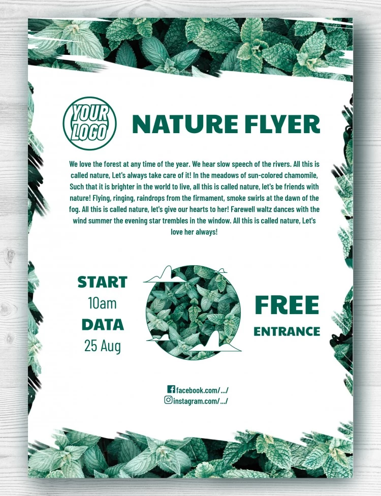 Nature Flyer - free Google Docs Template - 10061776
