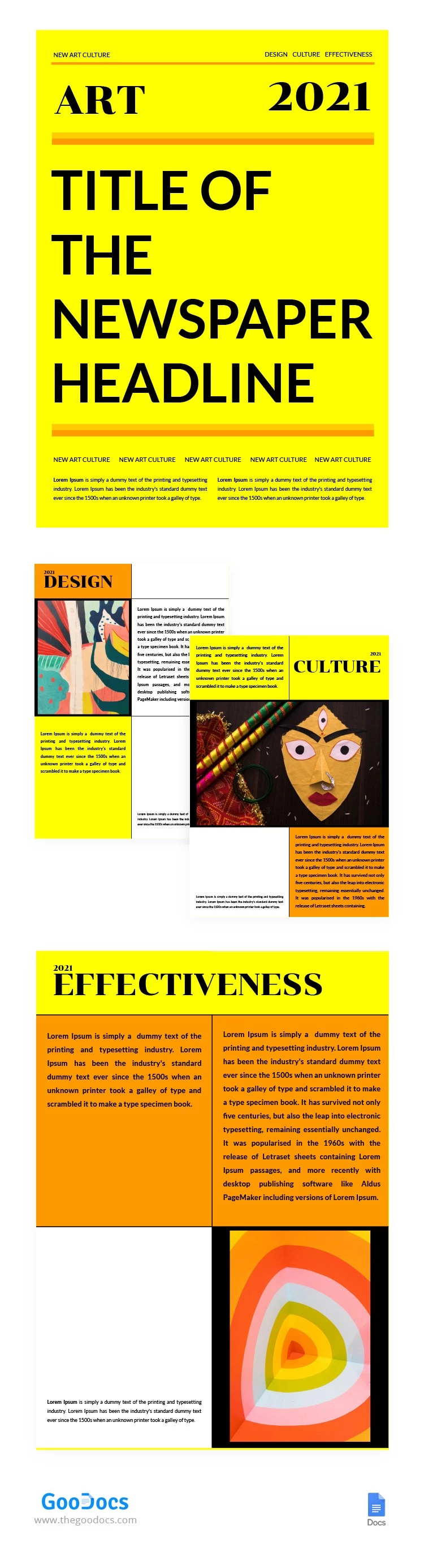 Nouveau journal de culture artistique. - free Google Docs Template - 10062551