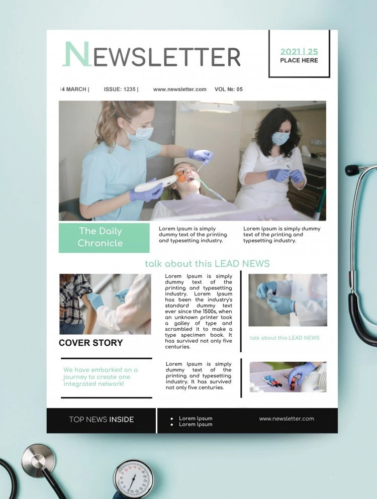 Medical Newsletter - free Google Docs Template - 10061519