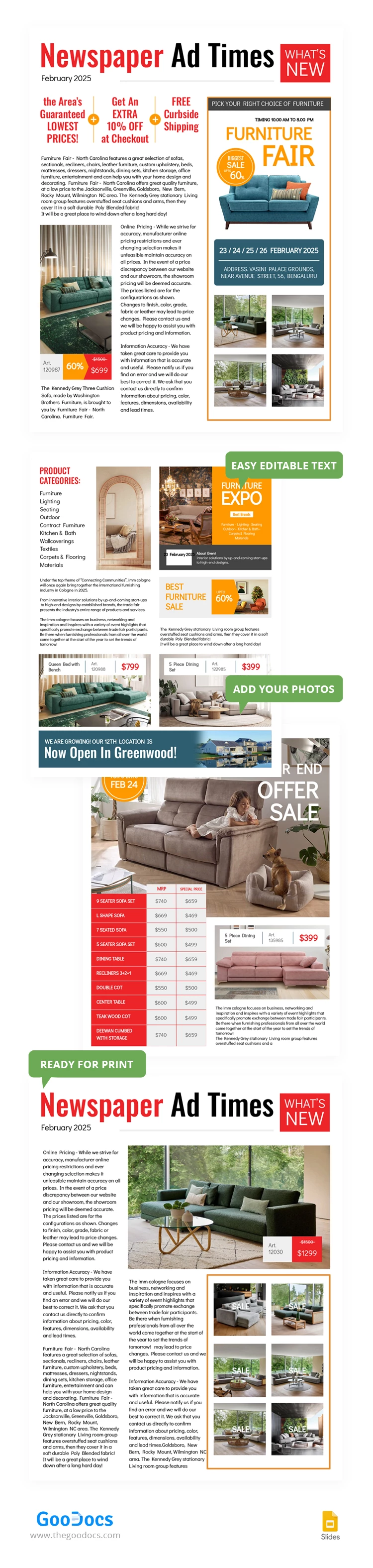 Newspaper Advertisement - free Google Docs Template - 10068600