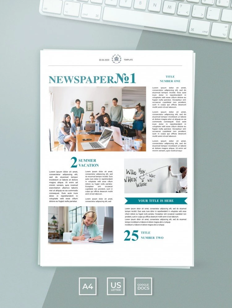 Editable Newspaper - free Google Docs Template - 10061508