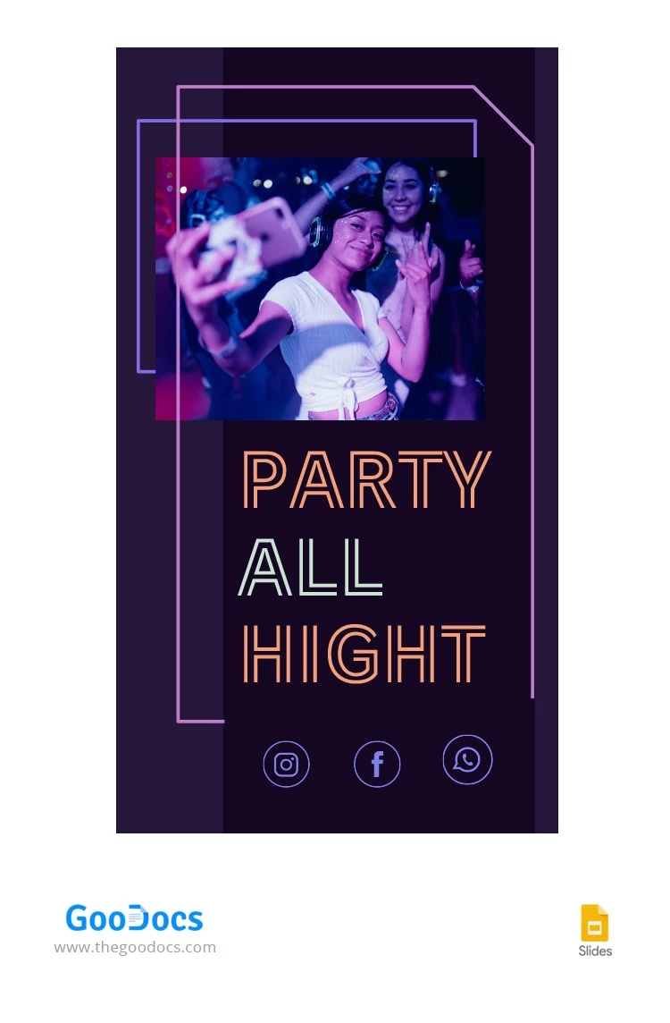 Nacht Party Instagram Story - free Google Docs Template - 10062767