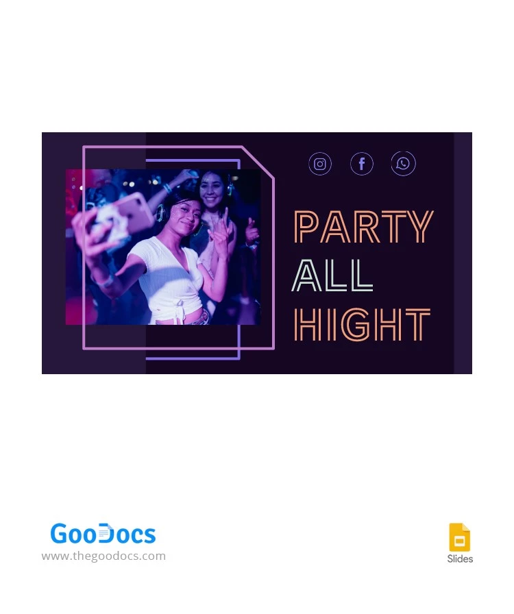 Night Party YouTube Thumbnail - free Google Docs Template - 10062766