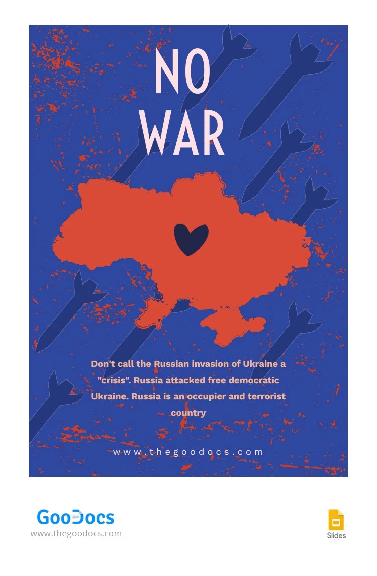 No War Poster - free Google Docs Template - 10063856