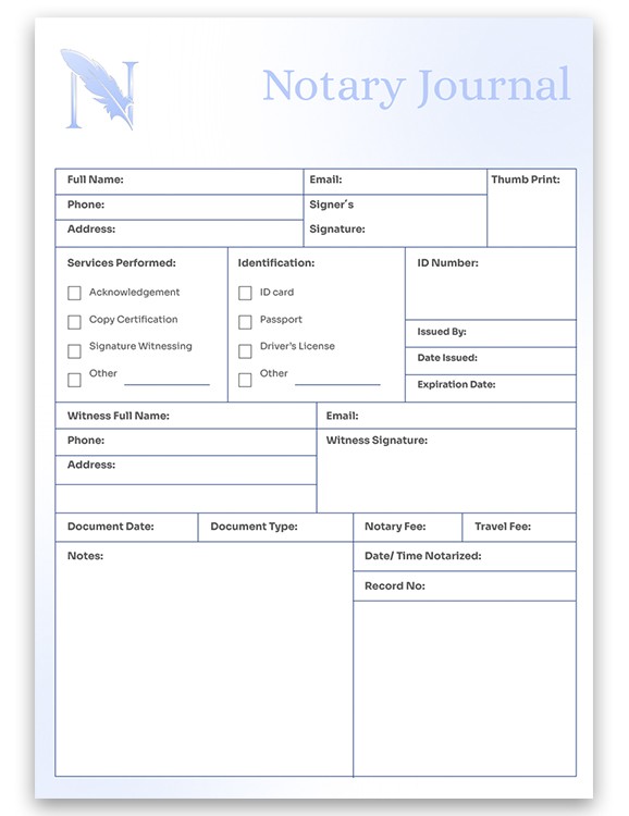 notary 手帳