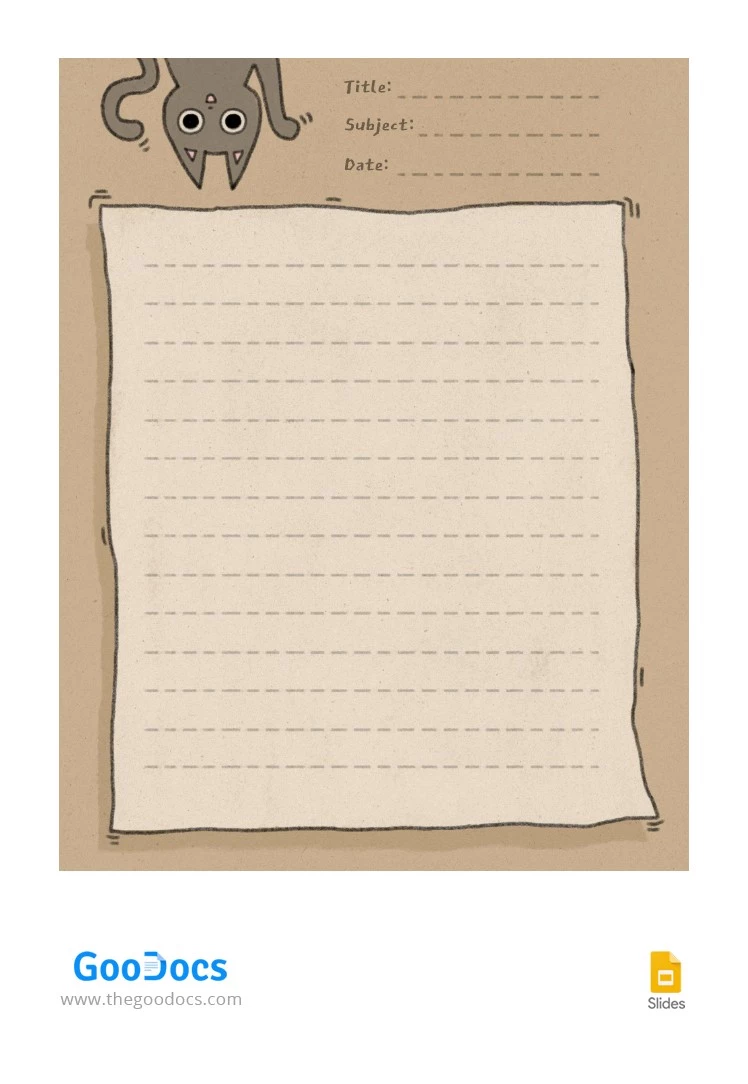Note in Brown Tones - free Google Docs Template - 10063018