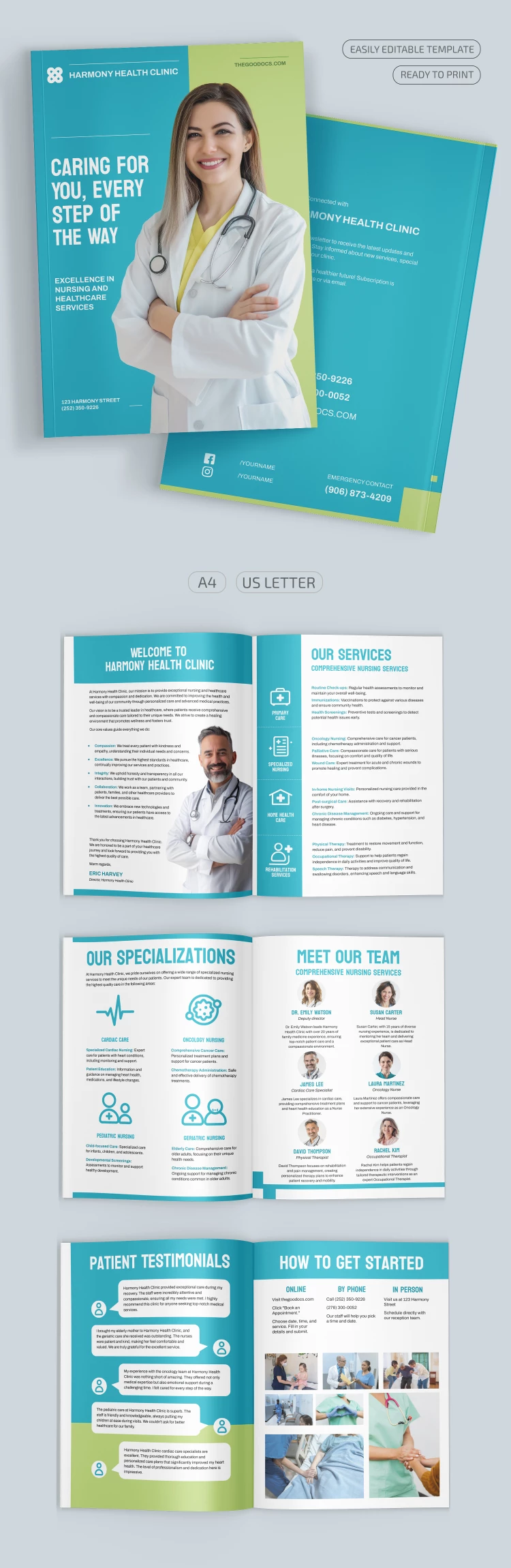 Brochure sur les soins infirmiers - free Google Docs Template - 10068910