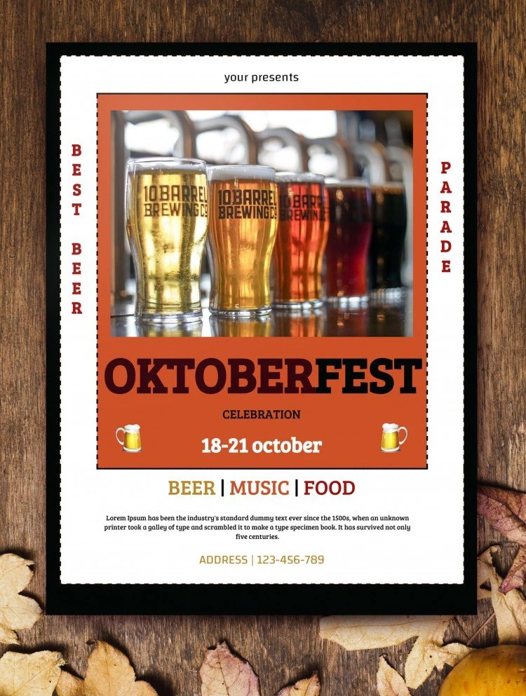 Cartel de Oktoberfest - free Google Docs Template - 10061551