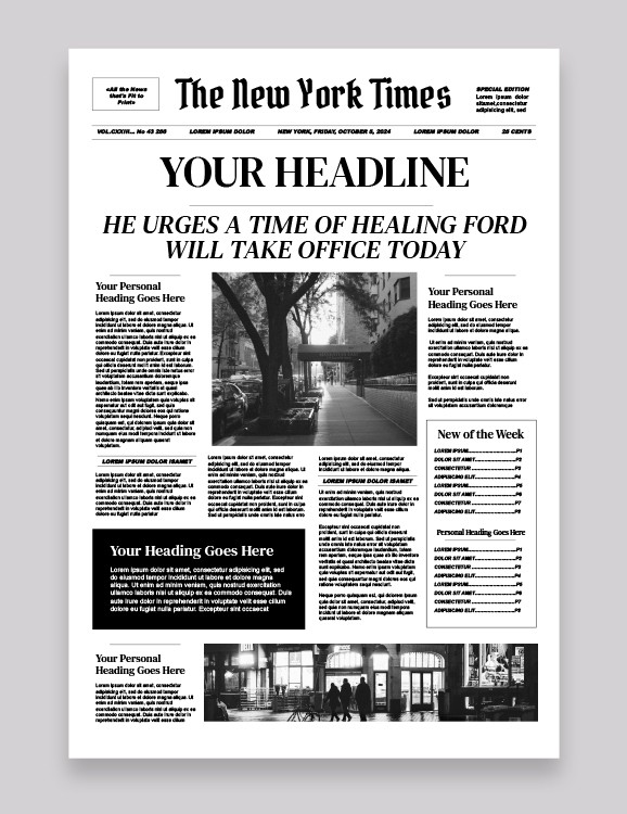 Old Blank Newspaper Template (1) - TEMPLATES EXAMPLE, TEMPLATES EXAMPLE