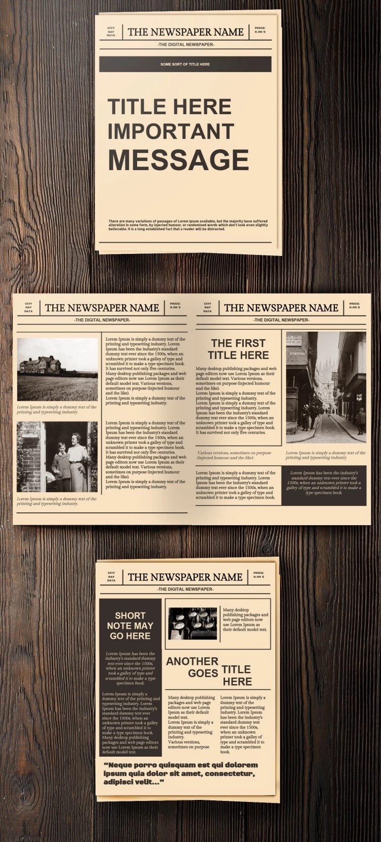 Old Newspaper - free Google Docs Template - 10061566