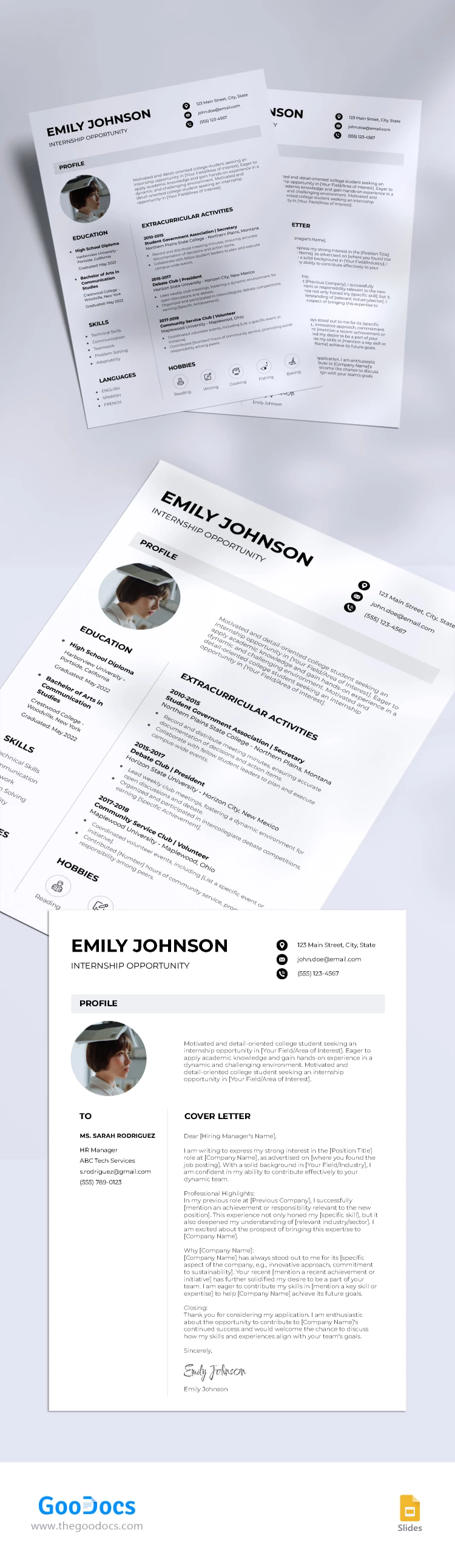 Сollege Student Resume - free Google Docs Template - 10068064