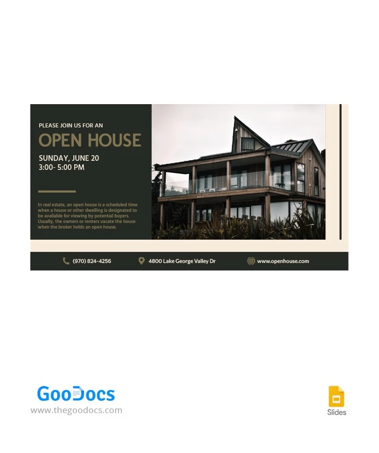 Open House Facebook Cover - free Google Docs Template - 10063984