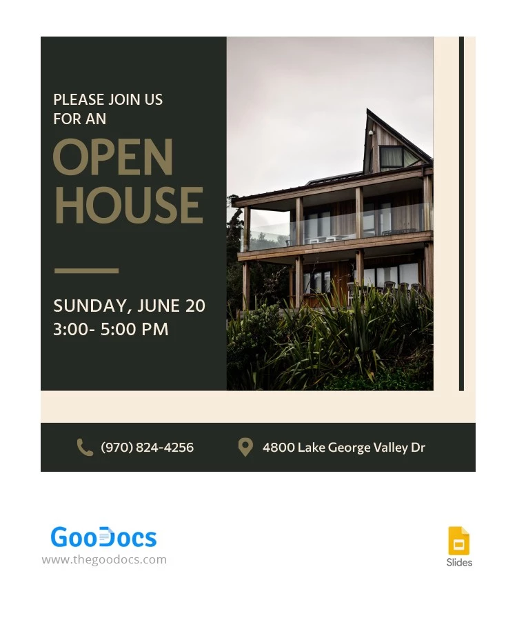 Open House Instagram Post - free Google Docs Template - 10063987