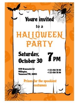 strapless open back dress Don't Ghost This Halloween Party Invitation – Lulu Papers main image 0