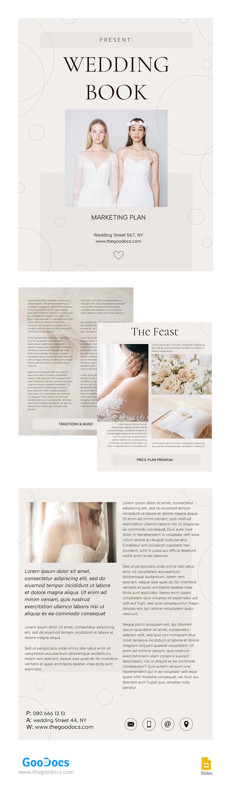 Pastel Beige Wedding Book - free Google Docs Template - 10065637