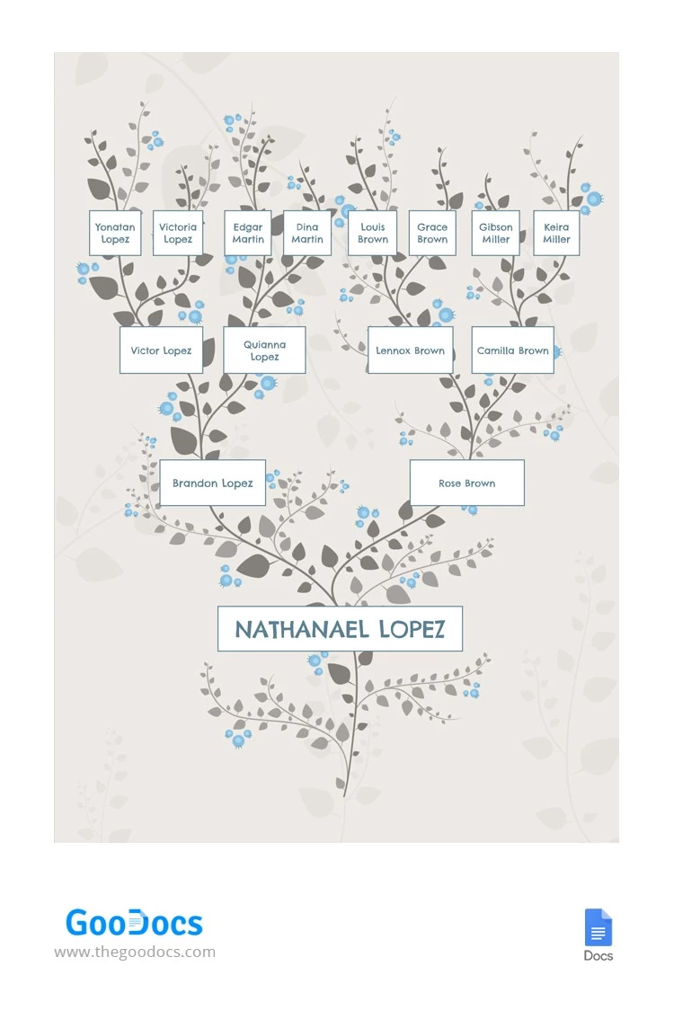 Patterned Family Tree - free Google Docs Template - 10062334