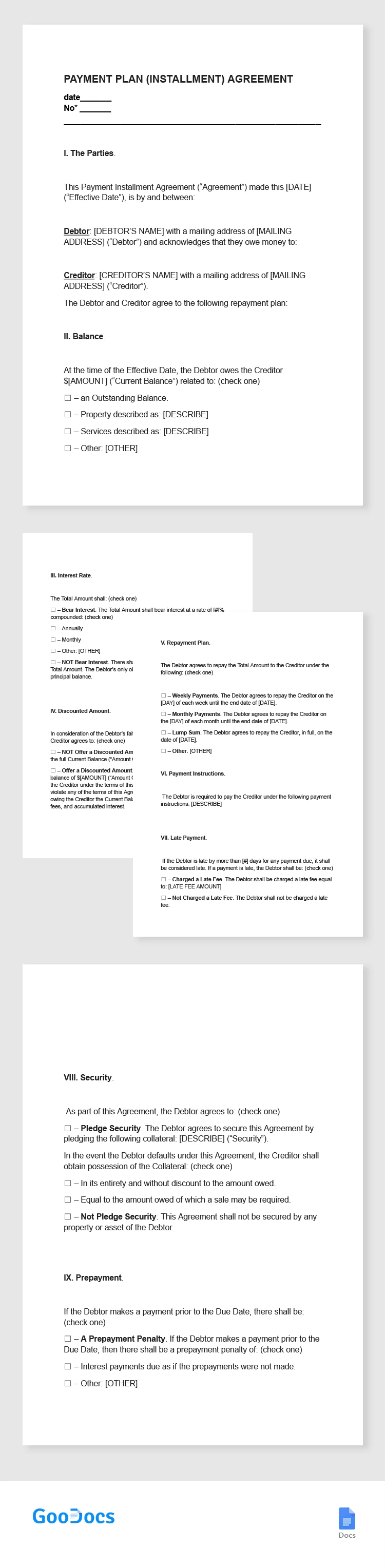 Payment Agreement - free Google Docs Template - 10065347