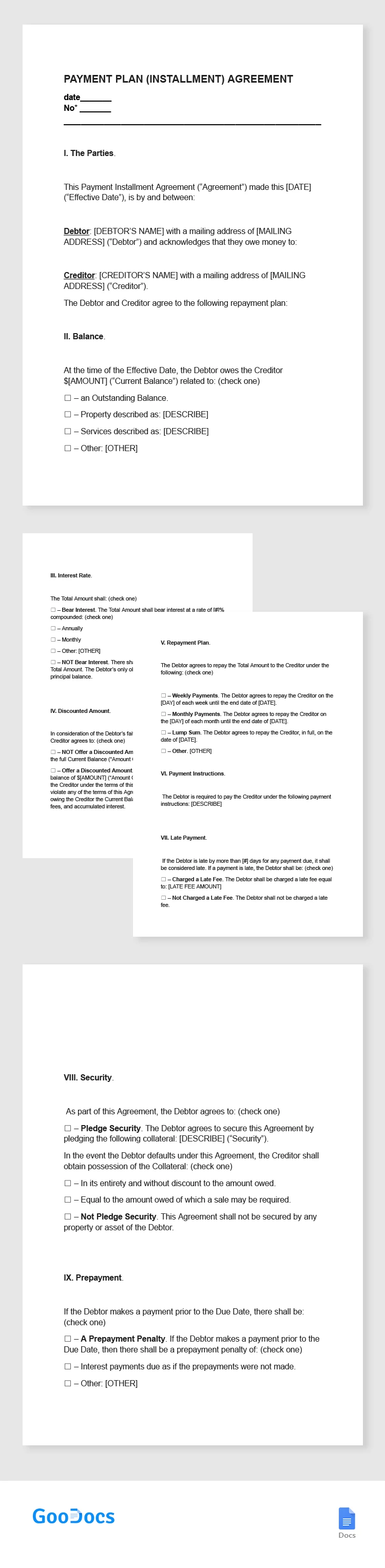 支付协议 - free Google Docs Template - 10065347