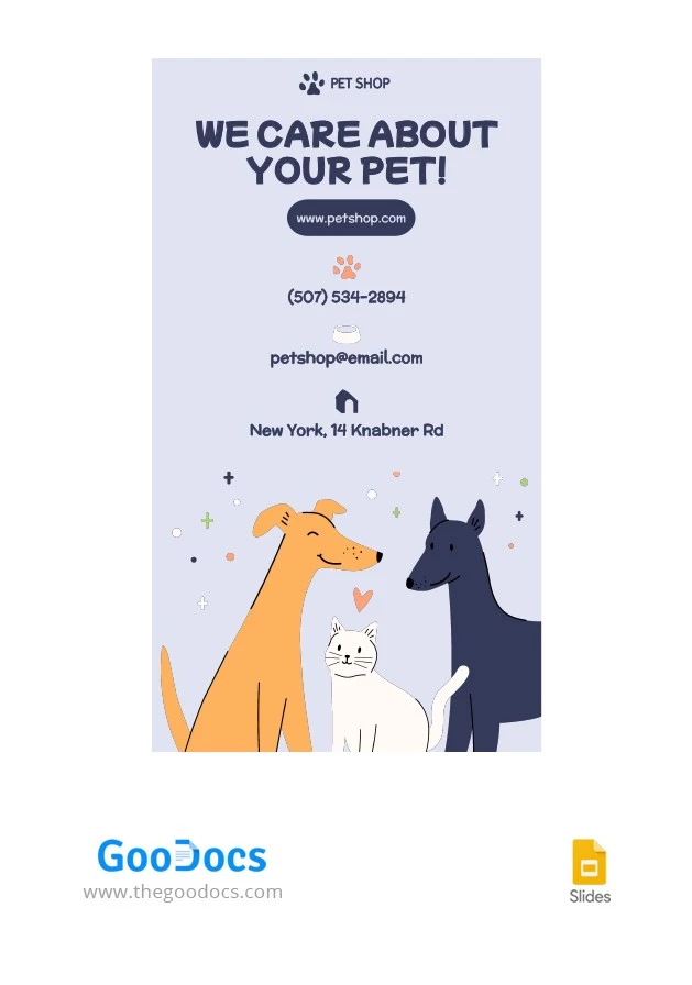 Historia de Instagram de una tienda de mascotas. - free Google Docs Template - 10063824