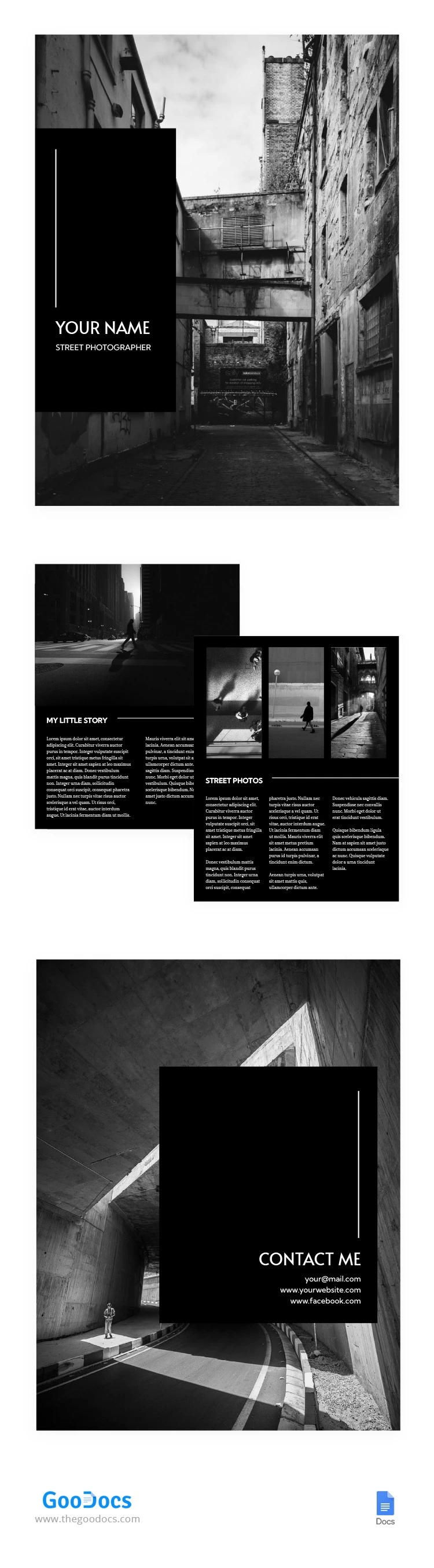 Brochure de photographie - free Google Docs Template - 10062471