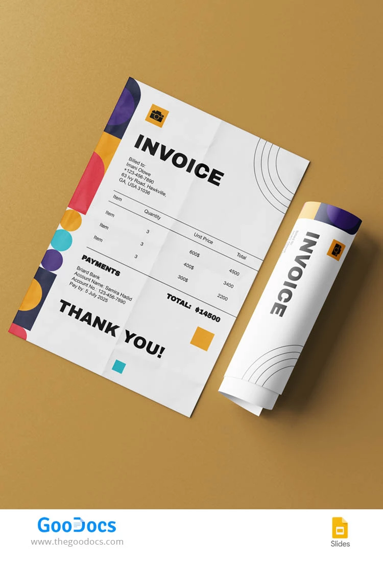 Photography Invoice - free Google Docs Template - 10068410