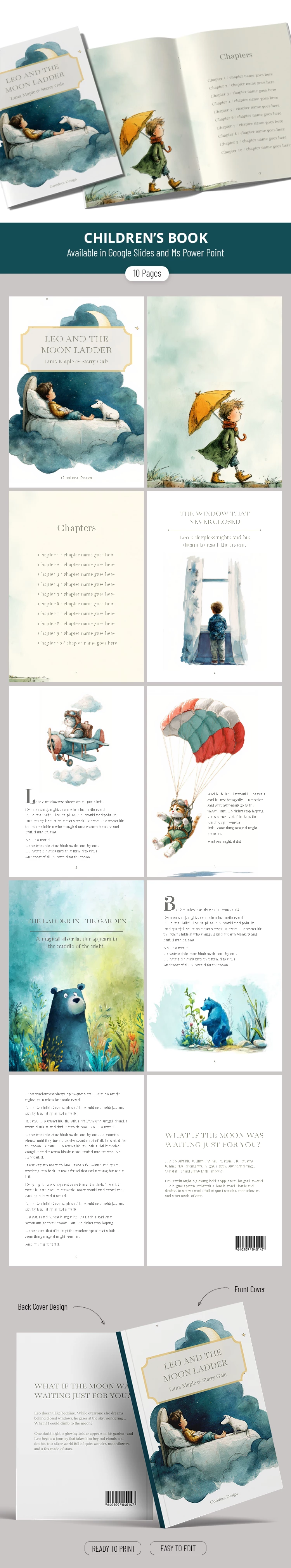 Picture Book Template for Children - free Google Docs Template - 10071575