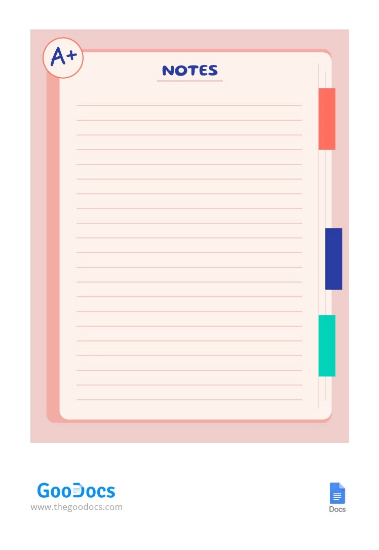 Notas de la Escuela Rosa - free Google Docs Template - 10064325