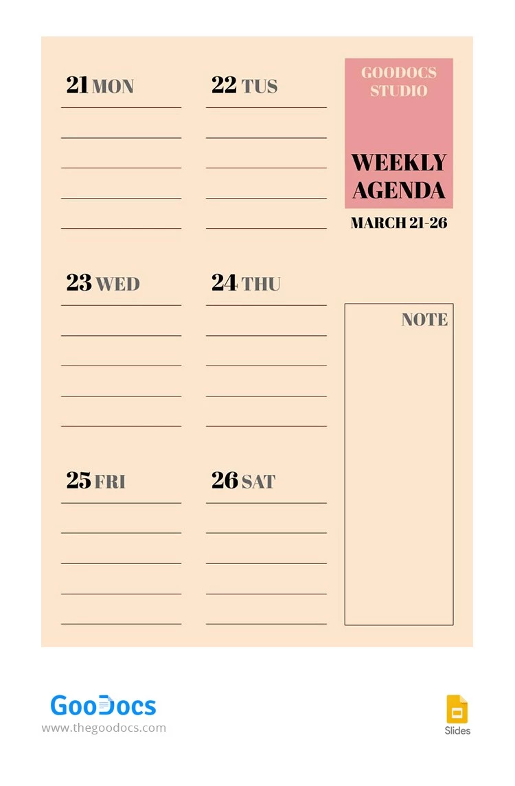 Creative Weekly Planner - free Google Docs Template - 10063731
