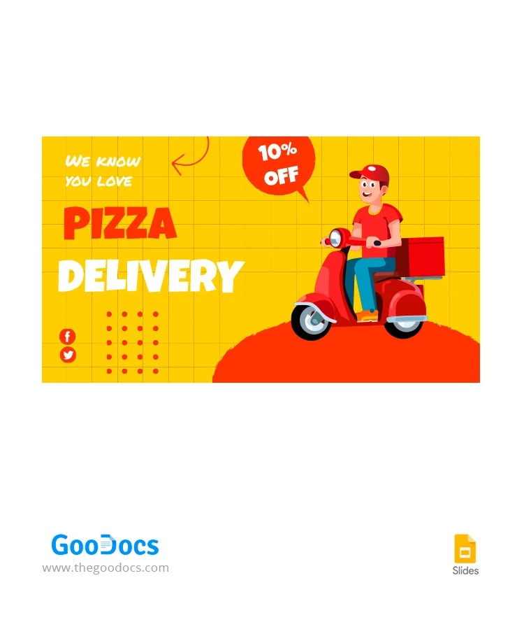 Consegna di pizza Miniatura YouTube - free Google Docs Template - 10064115
