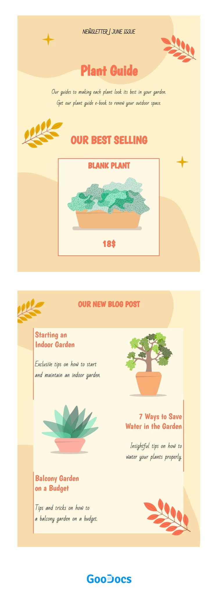 Plant Guide Newsletter - free Google Docs Template - 10061964